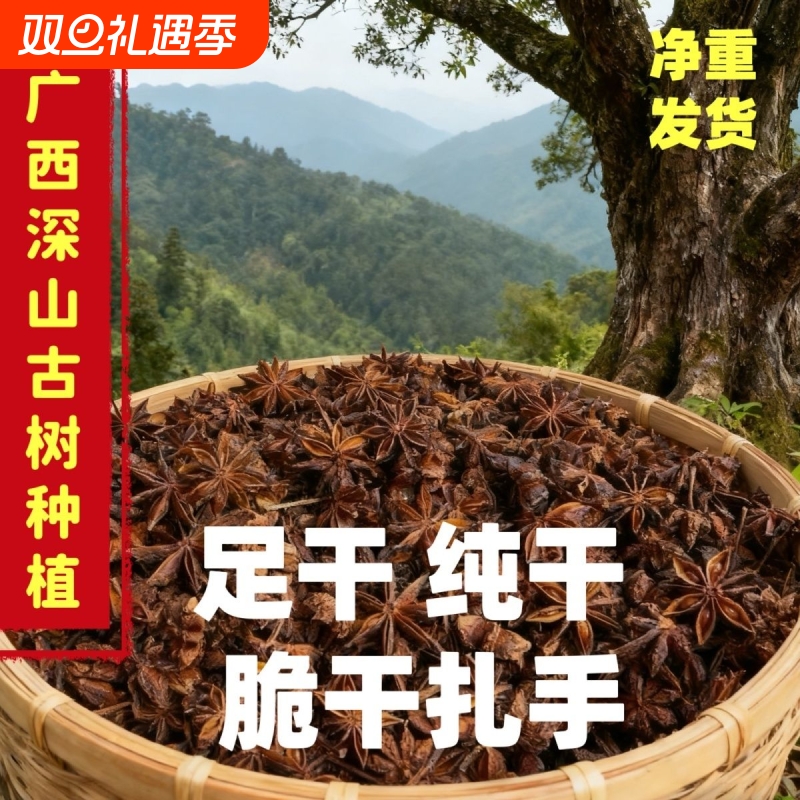 广西八角大料香料调料无硫大茴香卤肉香料纯干足干八角大料调味料