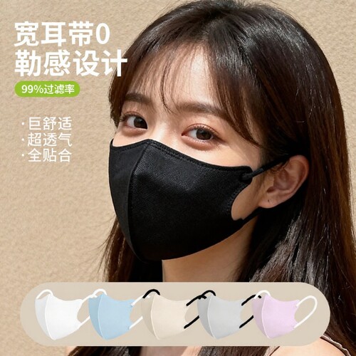 3d立体口罩女高颜值2025新款防晒男女潮款透气一次性单独包装轻薄