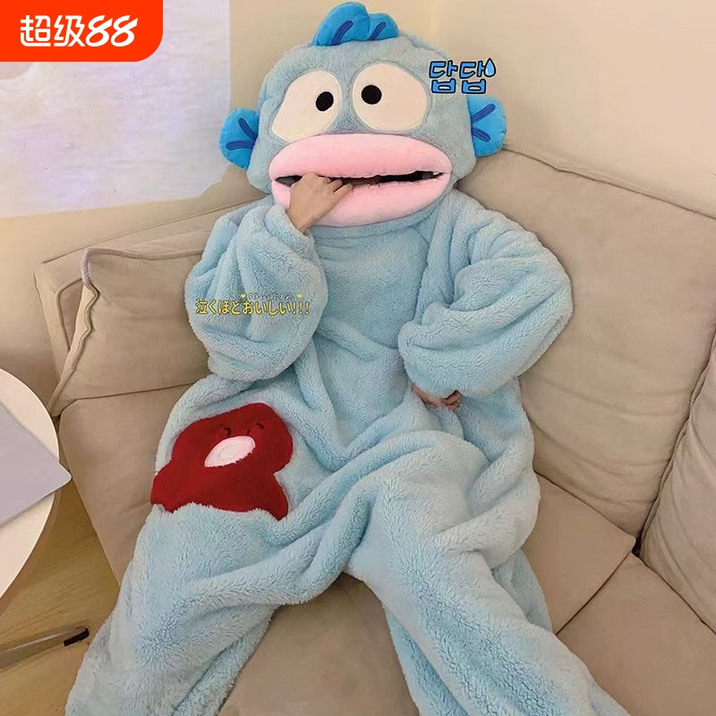 汉顿丑鱼珊瑚绒睡衣|超2万次加购