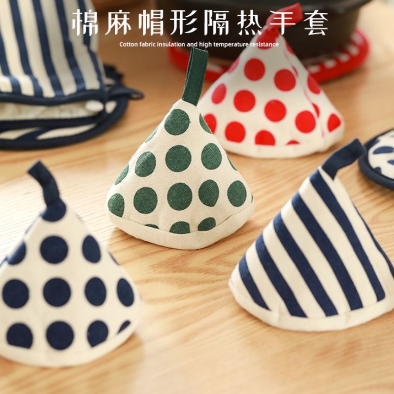 厨房布艺可爱锅盖隔热帽珐琅锅把手套铸铁锅防烫防滑挂钩微波炉