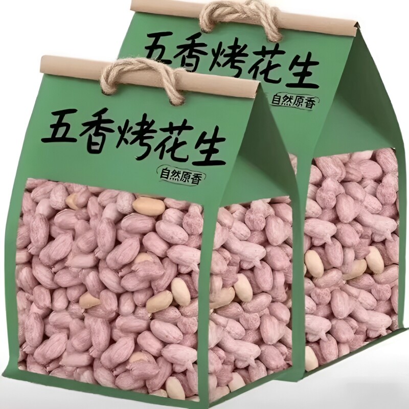 五香花生米新货山东特产烤熟蒜香奶香下酒菜烤花生粒新鲜健康零食