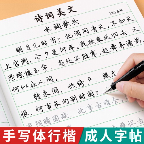 行楷字帖成人练字成年速成套装