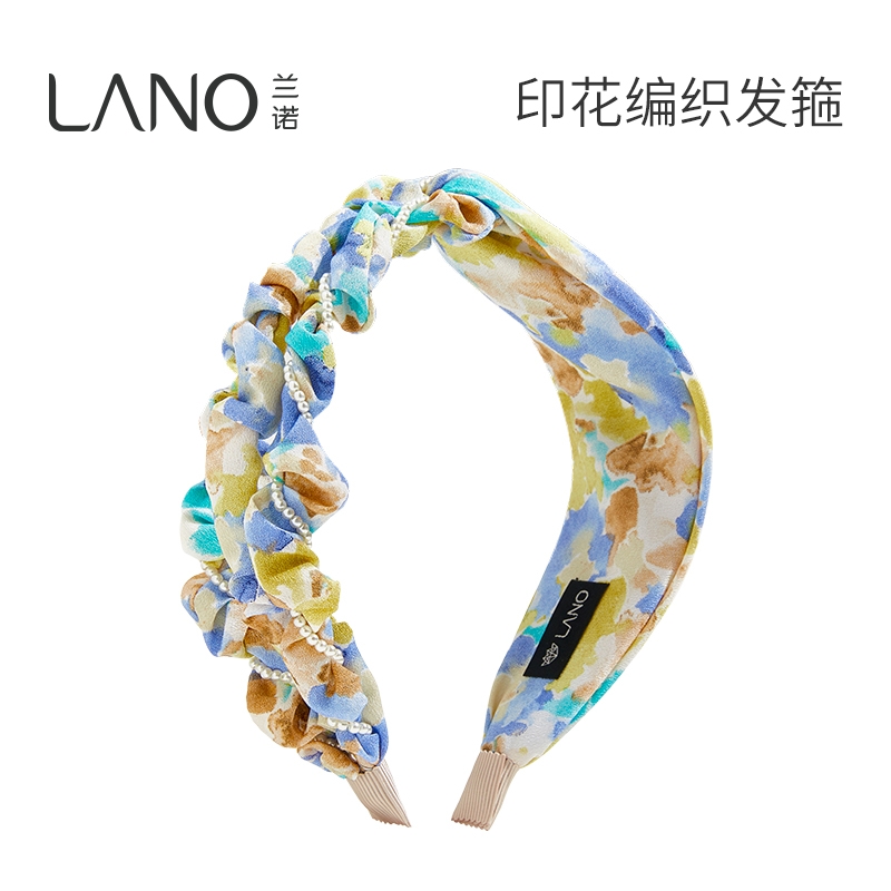 兰诺女款宽边珍珠发箍彩色2025新款高级感时尚日常外带高颅顶头箍