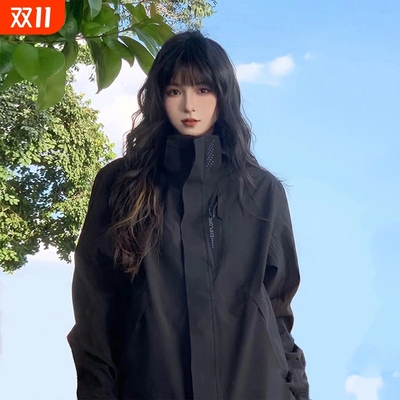 超好看冲锋衣2025新款春秋防风防水户外三防夹克加绒加厚外套防寒