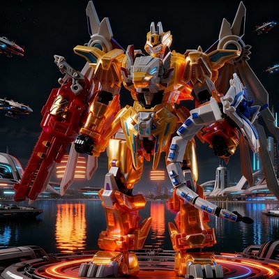 变形联盟玩具6狮鹫王男孩变形机器人金刚男童儿童机甲合体5岁礼物