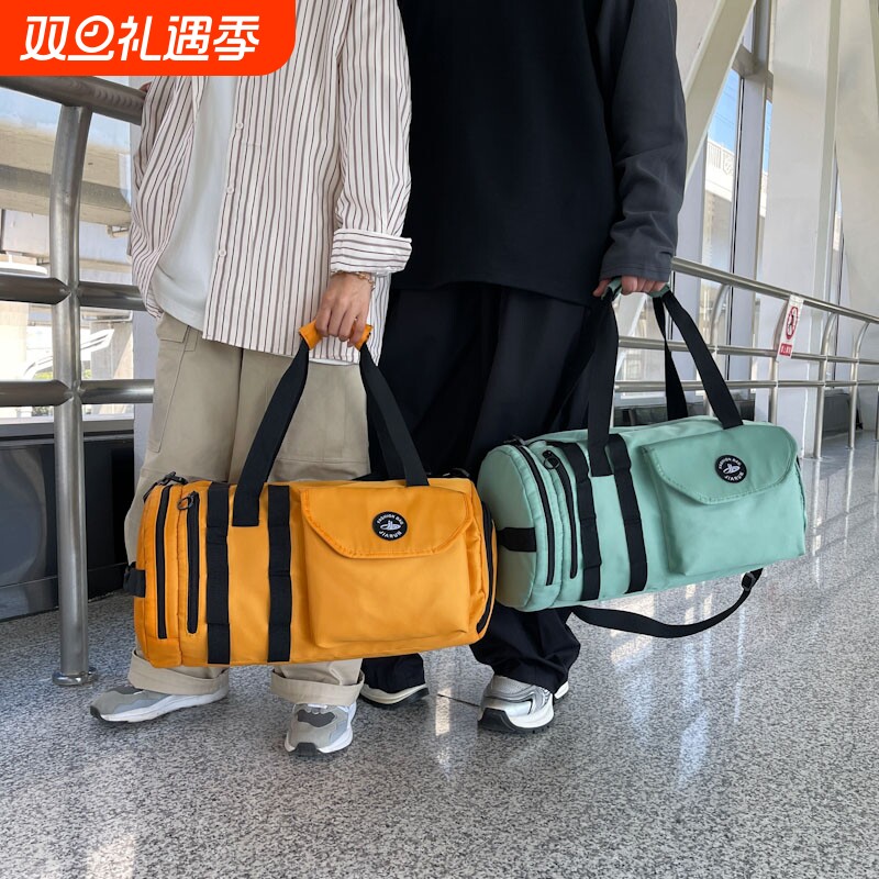 大容量短途旅行包男款手提袋行李包运动健身包斜挎包男包背包耐磨