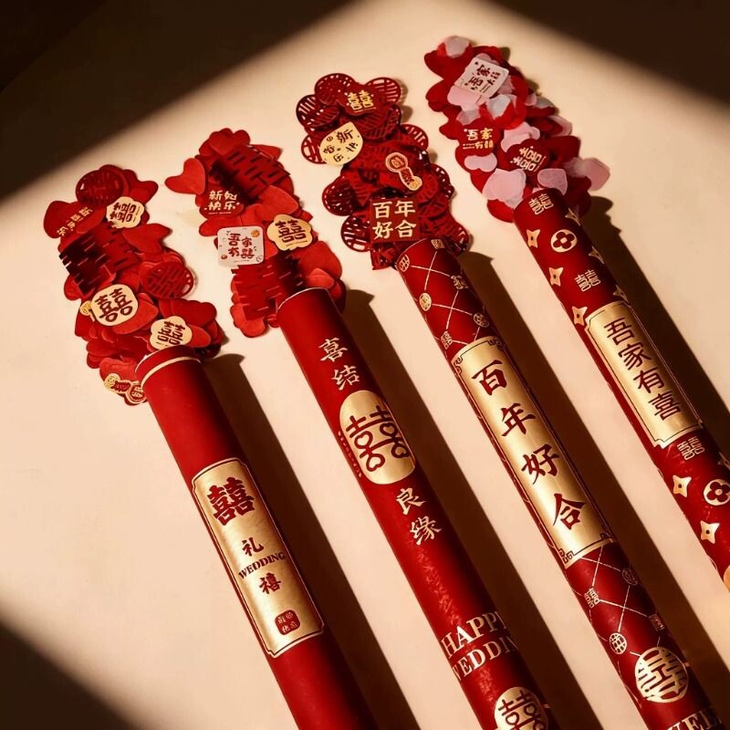 礼花筒花瓣雨结婚礼炮喷花筒专用手持彩带婚礼礼花礼宾花婚庆用品图片