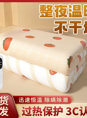 电热毯单人双人双控电褥子学生宿舍电褥子小尺寸调温秋冬季新款
