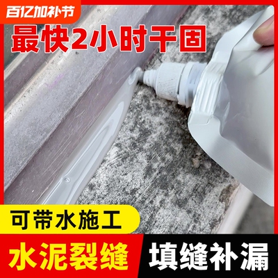 水泥地面裂缝修补剂高强度屋顶防水补漏材料墙体灌缝胶填缝堵漏王