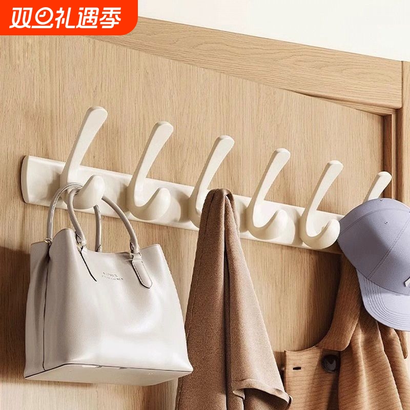 卫生间挂衣钩免打孔挂衣架墙上壁挂门后进门玄关强力承重衣服挂钩