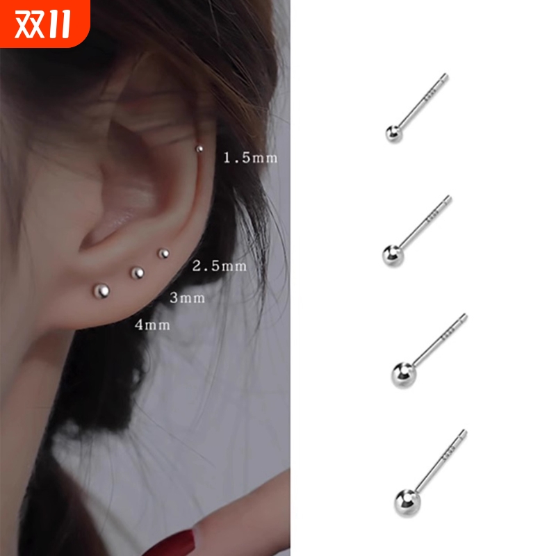 耳钉女养耳洞睡觉免摘耳棒银饰