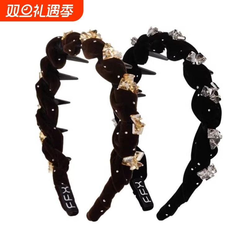 法式高颅顶发箍带齿防滑发卡女款高级感时尚洋气2025新款头箍头饰