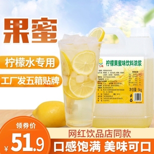 果蜜檸檬水專用糖漿檸檬伴侶鮮果蜜雪果汁奶茶連鎖店商用飲料整箱