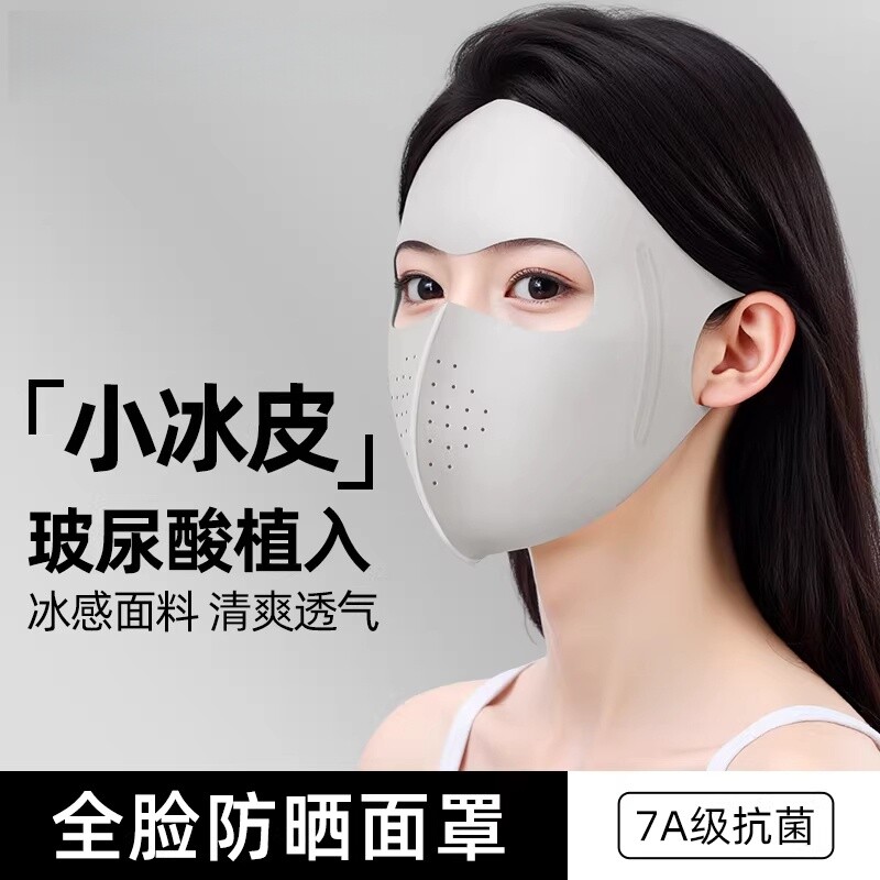 防晒面罩全脸防紫外线冰丝医美术后脸罩2026新款脸基尼遮阳口罩女