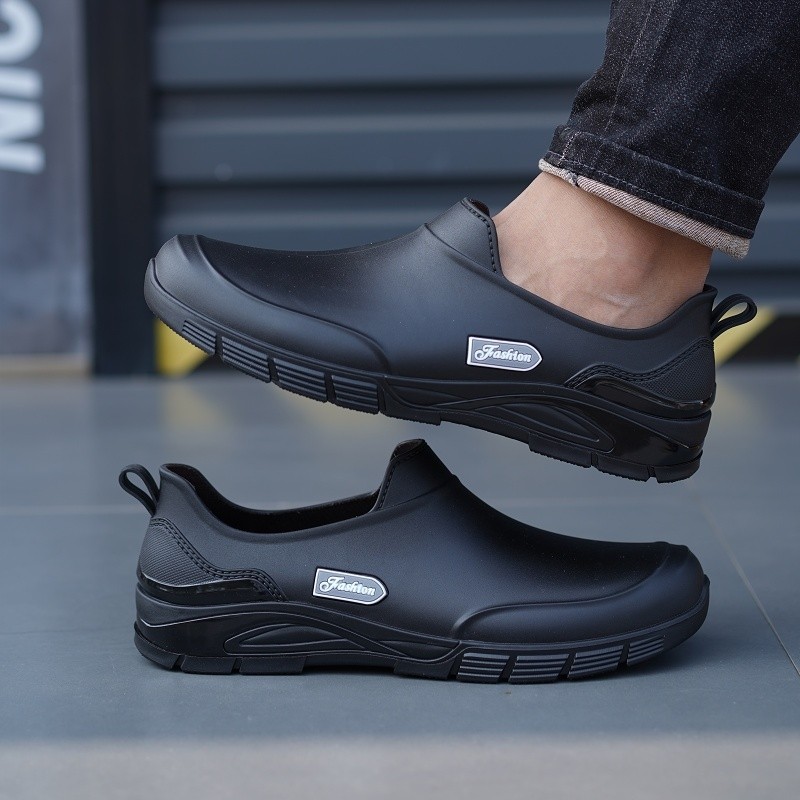 厨师鞋防护鞋低帮雨鞋男款防油耐磨厨房工作防水鞋防臭不累脚黑色,居家日用,防护鞋,淘宝优惠券,粉丝福利购,淘宝优惠卷