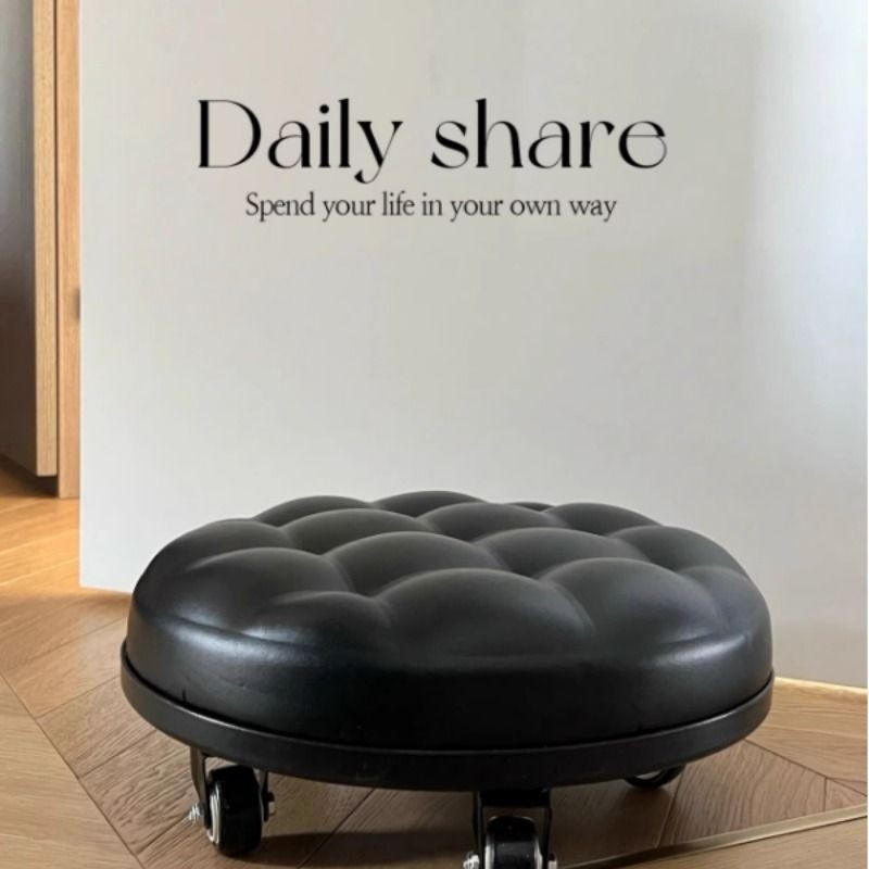 家用轮滑矮凳带轮久坐舒服小凳子宝宝学步神器凳轻奢门口换鞋凳