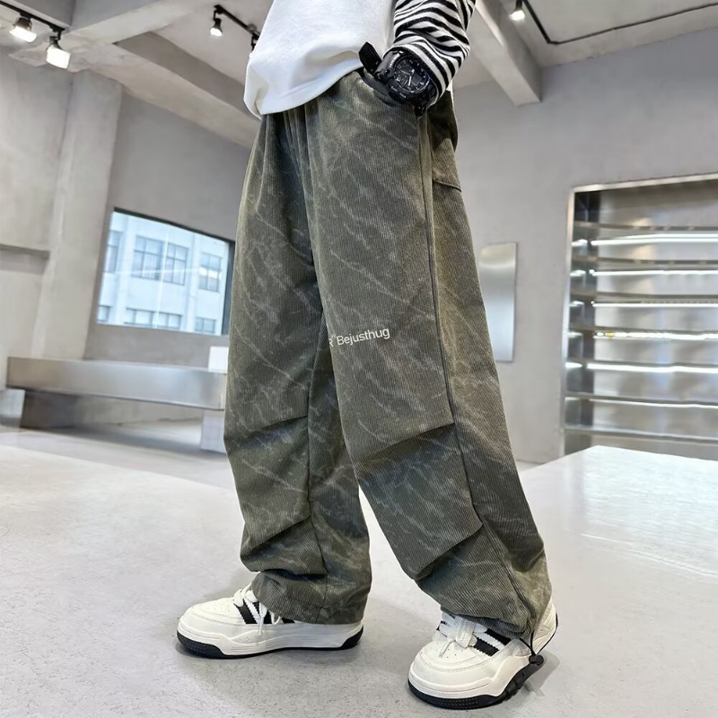 男童裤子春秋款2025新款休闲秋装运动裤加绒秋冬季大儿童洋气长裤
