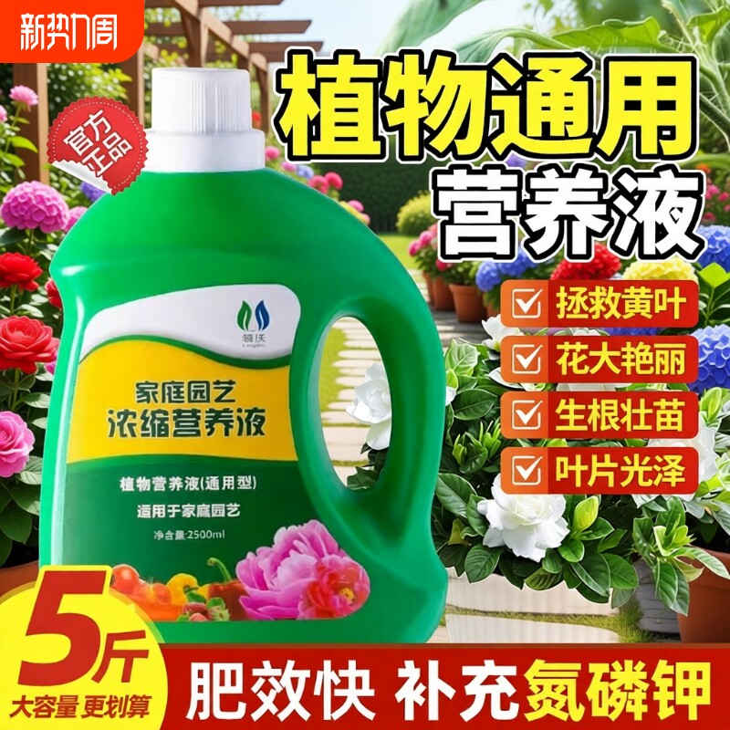 营养液植物通用型绿萝富贵竹发财树水培养花卉绿植盆栽花肥料鲜花