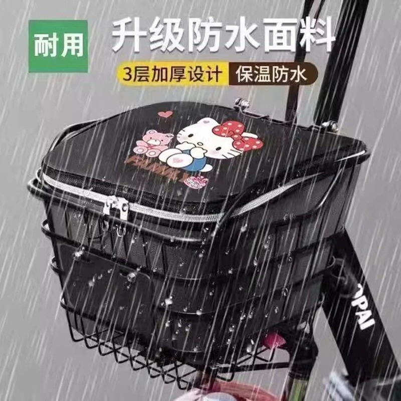 小电动车车筐防水套内胆包挂物包车篮子电瓶车前置物兜防雨罩车框