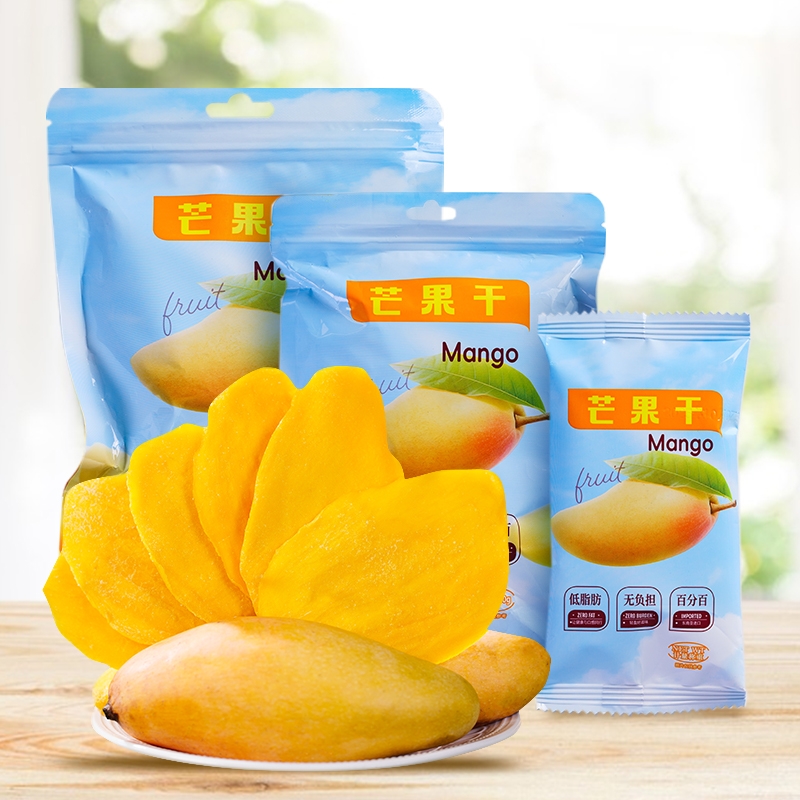 原味酸甜纯芒果干不泡糖原切芒果干办公室休闲零食网红爆款