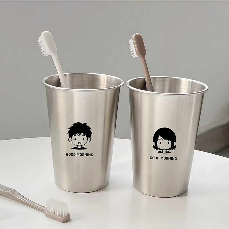 不锈钢防霉漱口杯家用洗漱杯牙刷杯304杯子男女刷牙杯食品级浴室