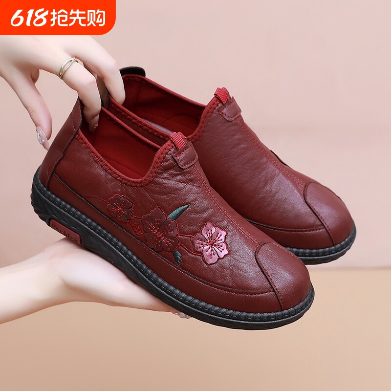 老北京布鞋女春秋款软底轻便防滑妈妈鞋舒适中老年耐磨奶奶鞋单鞋