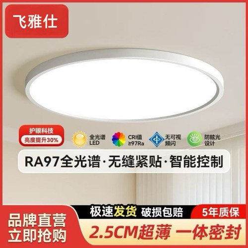 飞雅仕吸顶灯护眼超亮防蚊防尘