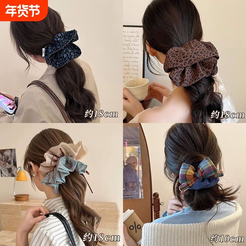 韩系复古ins彩虹格子蝴蝶结大肠头绳发圈2026马尾发绳新款双层,饰品/流行首饰/时尚饰品新,发饰,淘宝优惠券,粉丝福利购,淘宝优惠卷