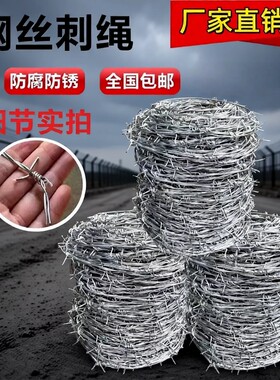 钢丝刺绳热镀锌防爬防盗网刺丝