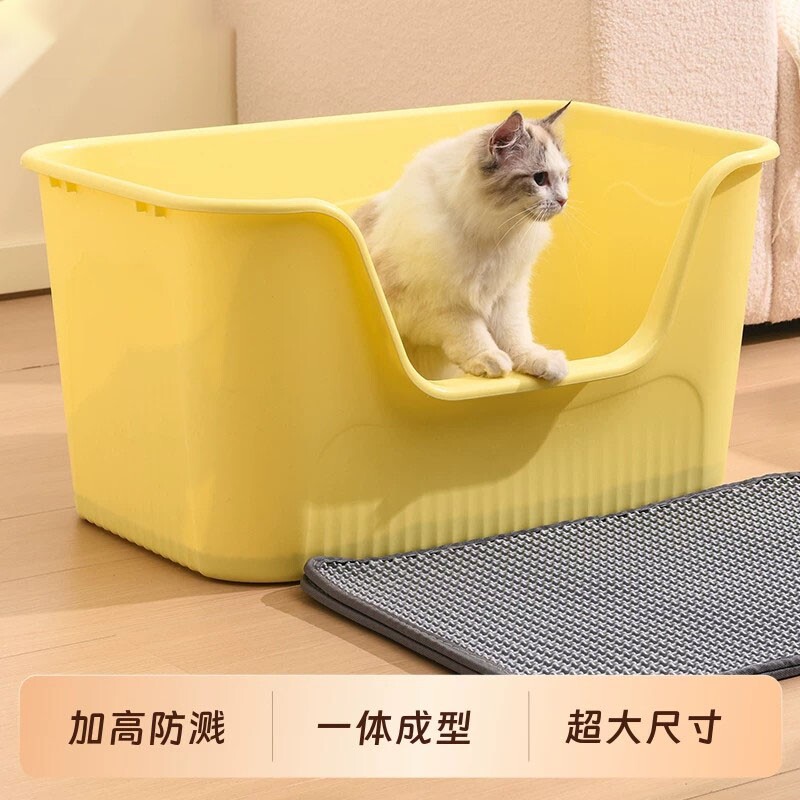 猫砂盆超大号防外溅宠物用品半封闭加高猫厕所特大号幼猫带盖双层
