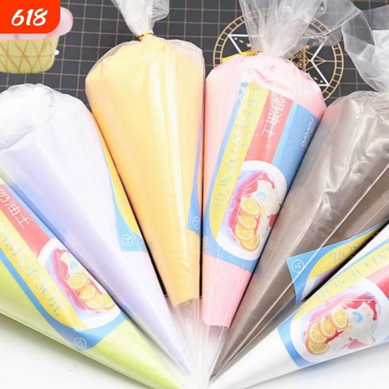 墨叔家 奶油粘土黏土食玩仿真冰淇淋蛋糕50G大包装奶油胶送裱花嘴