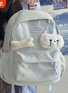 纯色百搭小书包女韩版少女学生迷你双肩包高颜值简约休闲mini背包