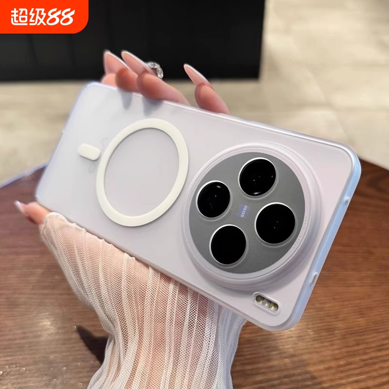 【不粘指纹】适用vivox200s手机壳新款超薄磨砂x200ultra全包镜头透明x200pro防摔无线磁吸X100高级感时尚s30