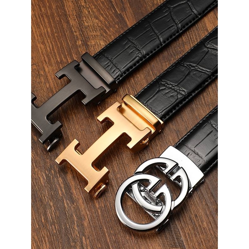 爱马男仕男士自动扣皮带真皮奢侈品裤带新款牛皮商务年轻人时尚潮