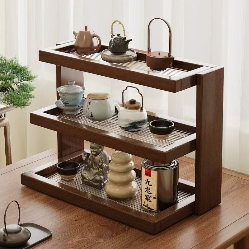 桌面杯架亚克力置物架多层餐桌台面杯架子咖啡店转角收纳杯子分层