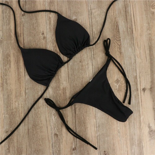 Halter Bikini Ladies Split Swimsuit 挂脖比基尼女士分体泳衣