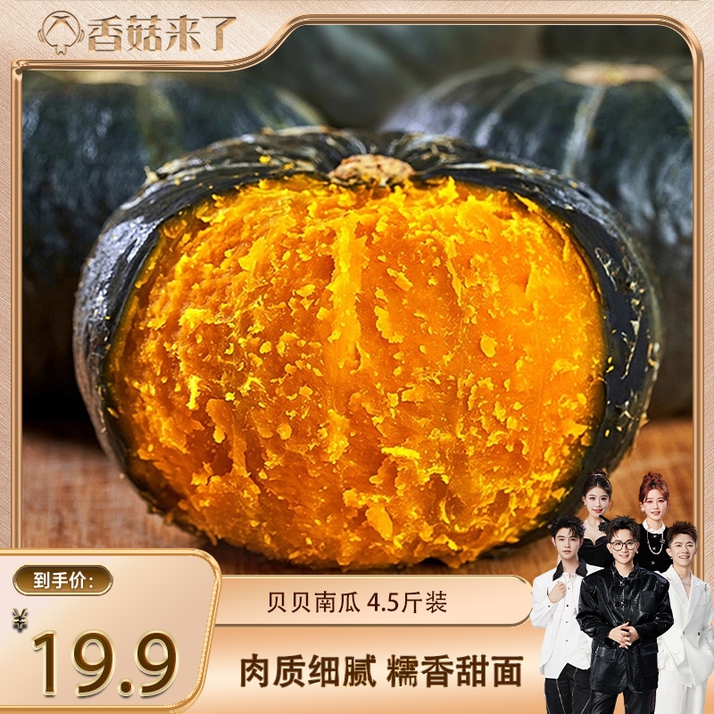 【香菇来了】正宗贝贝南瓜板栗味新鲜采摘粉糯香甜整箱包邮