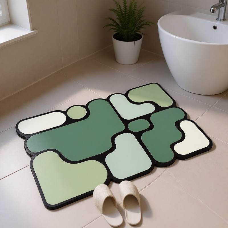 浴室硅藻泥地垫卫生间吸水垫厕所门口脚垫进门地毯防摔防滑垫入户