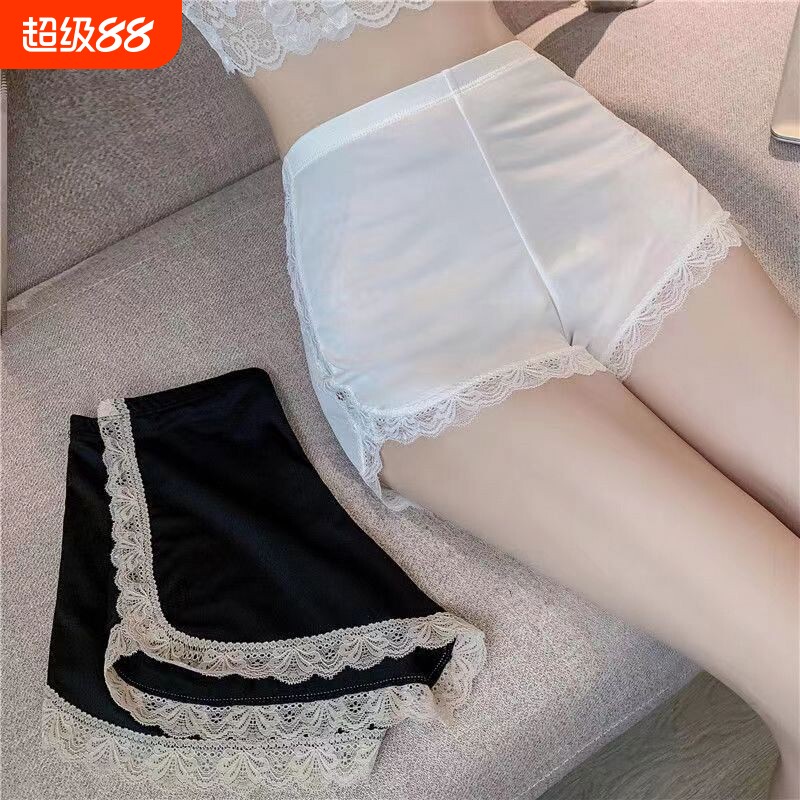 安全裤女士冰丝无痕透气蕾丝纯欲性感夏季打底裤可外穿防走光平角