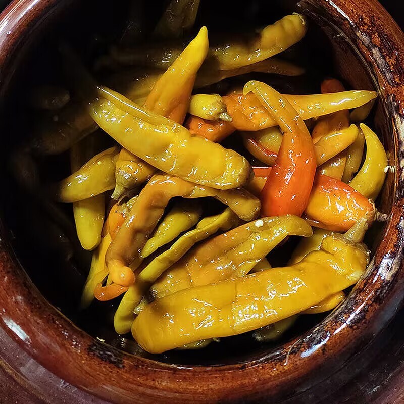 湖南酸辣椒腌辣椒酸豆角贵州四川青脆辣椒袋装泡椒腌制美味泡菜图片