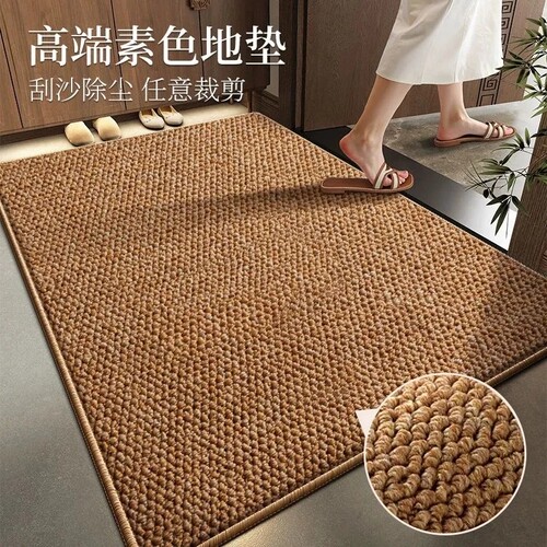 仿剑麻入户门地垫地毯高级可裁剪可机洗新款防滑耐脏门口家用脚垫