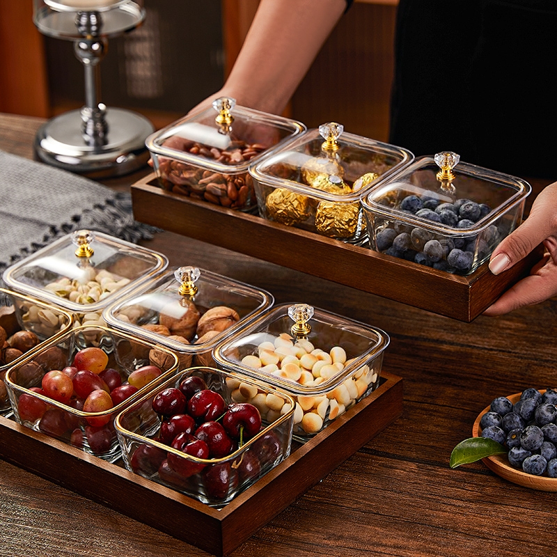 家用果盘客厅2024新款水果盘坚果盘糖果收纳盒零食干果高颜值精致
