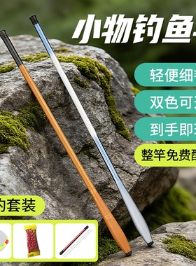 小物钓鱼竿儿童套装鳑鲏马口鱼竿全套短节迷你溪流竿超轻超细手竿