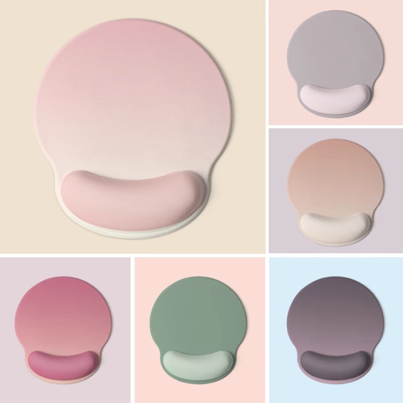 粉色护腕垫鼠标垫女生办公室滑鼠垫高颜值电脑键盘防腱鞘炎手托