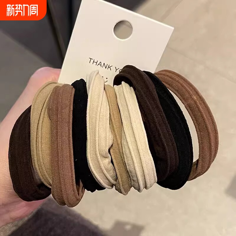 扎头发皮筋女扎头头绳女生橡皮筋高弹力耐用发绳皮套胶圈黑色发圈