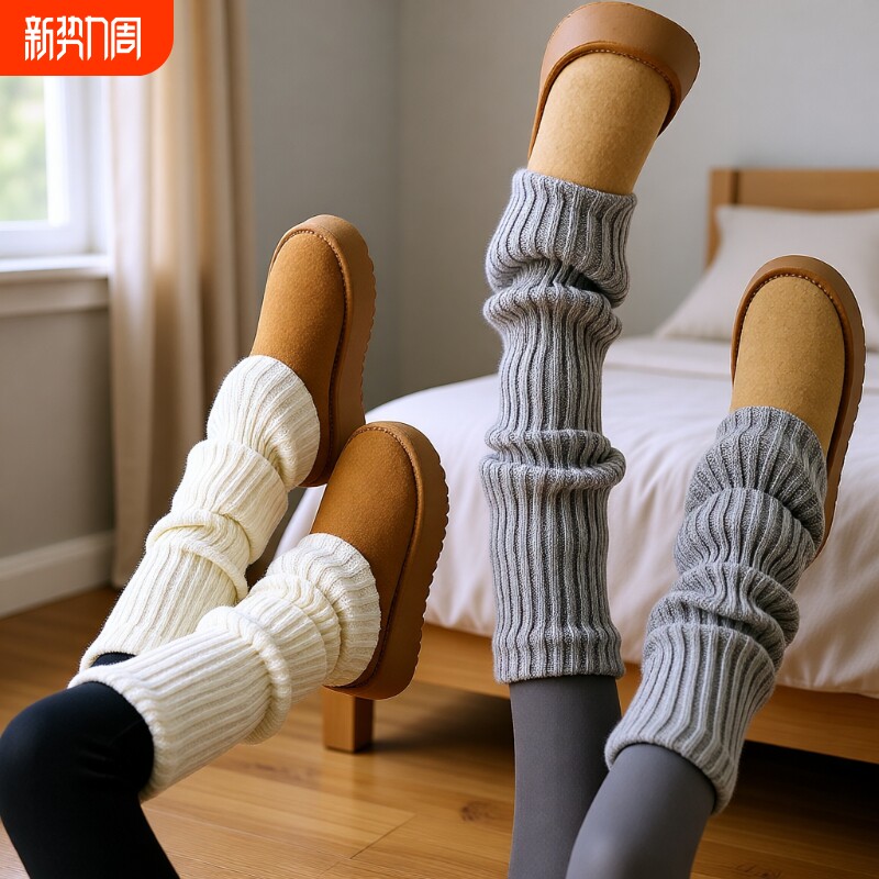 袜套堆堆袜子女2026新款爆款夏薄款中筒袜小腿袜腿套仿羊毛长筒袜