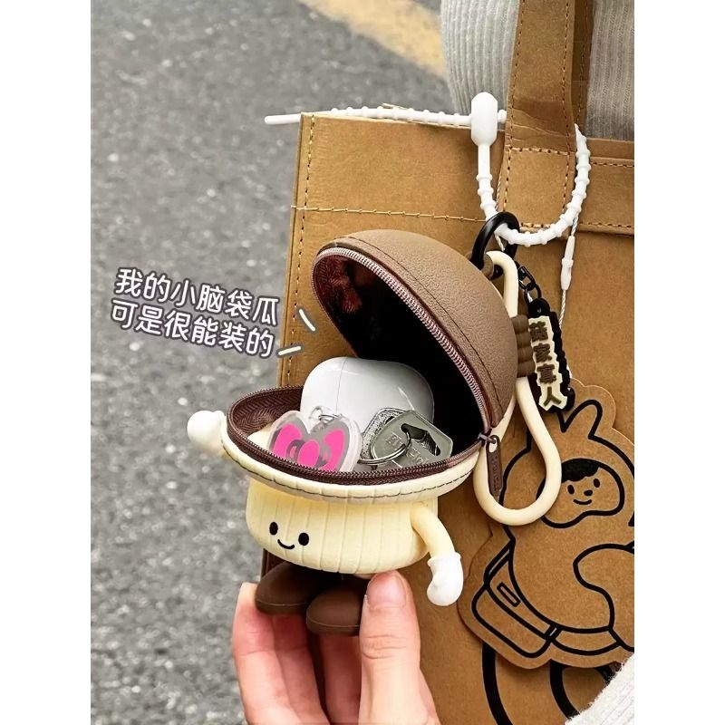 创意可爱蓝牙耳机收纳包挂件适用于苹果小米漫步者华为vivo硅胶数据线U盘保护套有线耳机包迷你便携数码袋子