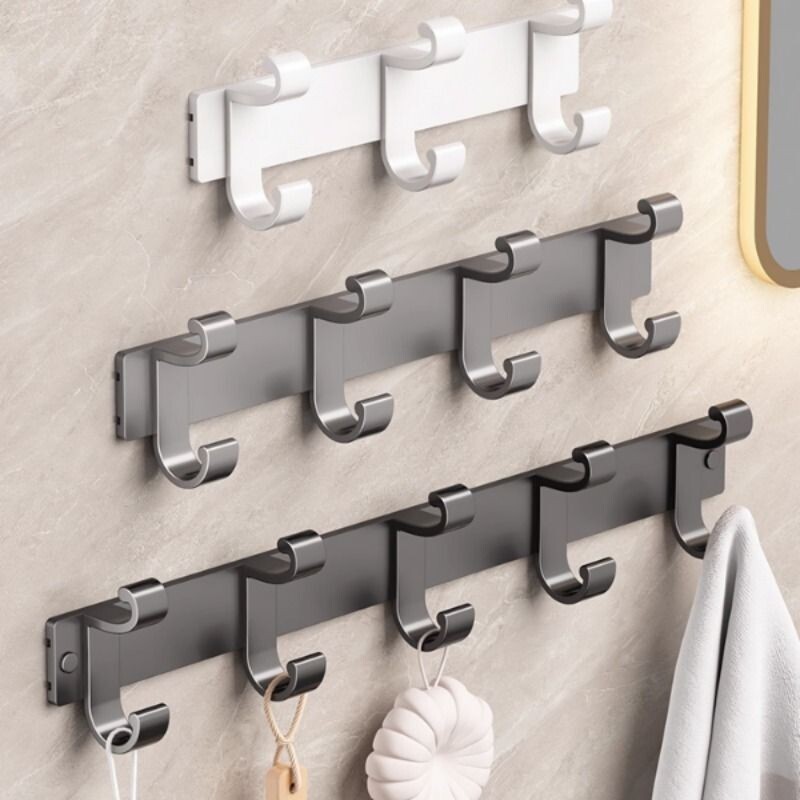 入户门后挂衣钩挂钩免打孔一排浴室毛巾排钩衣柜衣帽挂衣架玄关