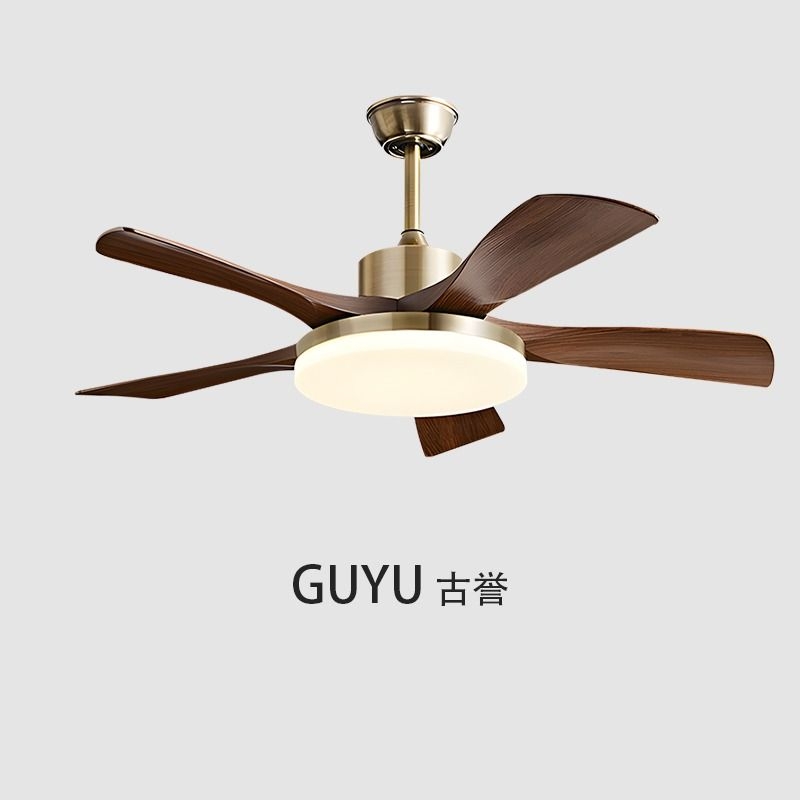 中古风风扇吊灯餐厅新中式客厅色一体风扇灯卧室吸顶遥控器护眼