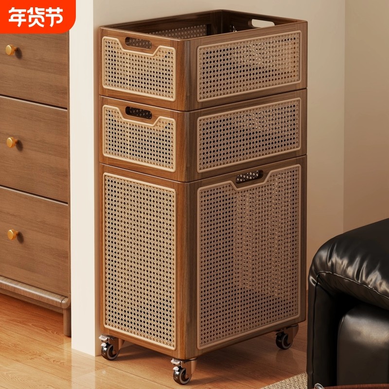 实木玩具收纳架置物架落地儿童书架厨房家用零食可移动推车储物柜,收纳整理,收纳柜,淘宝优惠券,粉丝福利购,淘宝优惠卷